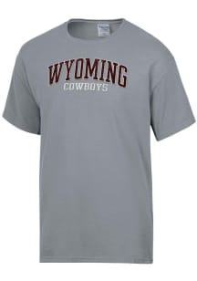 ComfortWash Wyoming Cowboys Grey Garment Dyed Short Sleeve T Shirt