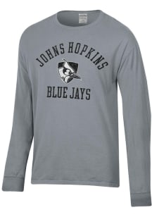 ComfortWash Johns Hopkins Blue Jays Grey Garment Dyed Long Sleeve T Shirt