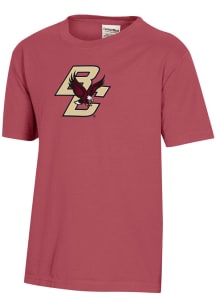 ComfortWash Boston College Eagles Youth Red Garment Dyed Short Sleeve T-Shirt