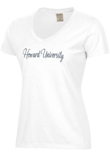 ComfortWash Howard Bison Womens White Garment Dyed Short Sleeve T-Shirt