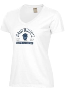 ComfortWash Howard Bison Womens White Garment Dyed Short Sleeve T-Shirt