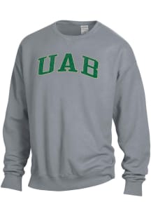 ComfortWash UAB Blazers Mens Grey Garment Dyed Long Sleeve Crew Sweatshirt