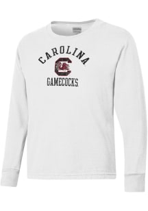 ComfortWash South Carolina Gamecocks Youth White Garment Dyed Long Sleeve T-Shirt
