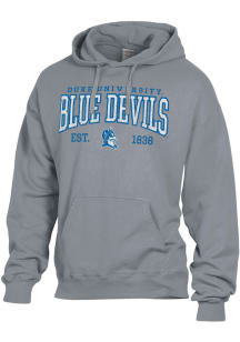 ComfortWash Duke Blue Devils Mens Grey Garment Dyed Long Sleeve Hoodie