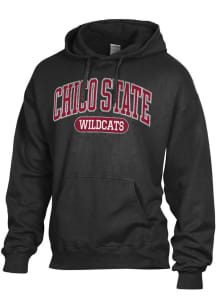 ComfortWash CSU Chico Wildcats Mens Black Garment Dyed Long Sleeve Hoodie