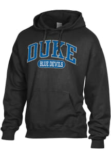 ComfortWash Duke Blue Devils Mens Black Garment Dyed Long Sleeve Hoodie
