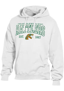 ComfortWash Florida A&M Rattlers Mens White Garment Dyed Long Sleeve Hoodie