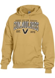 ComfortWash Vanderbilt Commodores Mens Yellow Garment Dyed Long Sleeve Hoodie