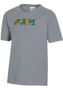 ComfortWash Florida A&amp;M Rattlers Youth Grey Garment Dyed Short Sleeve T-Shirt