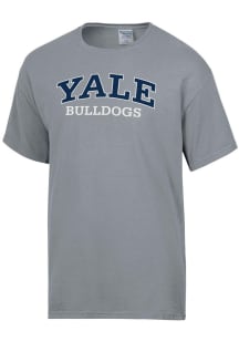 ComfortWash Yale Bulldogs Grey Garment Dyed Short Sleeve T Shirt