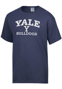 ComfortWash Yale Bulldogs Blue Garment Dyed Short Sleeve T Shirt