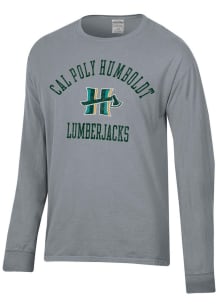 ComfortWash Cal Poly Humboldt Lumberjacks Grey Garment Dyed Long Sleeve T Shirt