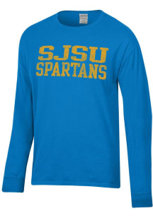ComfortWash San Jose State Spartans Blue Garment Dyed Long Sleeve T Shirt