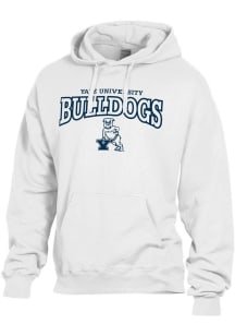 ComfortWash Yale Bulldogs Mens White Garment Dyed Long Sleeve Hoodie