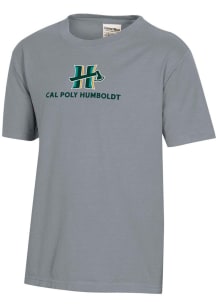 ComfortWash Cal Poly Humboldt Lumberjacks Youth Grey Garment Dyed Short Sleeve T-Shirt