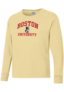 ComfortWash Boston Terriers Youth Yellow Garment Dyed Long Sleeve T-Shirt