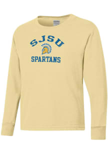 ComfortWash San Jose State Spartans Youth Yellow Garment Dyed Long Sleeve T-Shirt