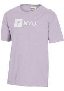 ComfortWash NYU Violets Youth Purple Garment Dyed Short Sleeve T-Shirt