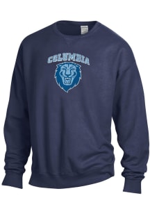 ComfortWash Columbia College Cougars Mens Blue Garment Dyed Long Sleeve Crew Sweatshirt