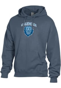 ComfortWash Columbia College Cougars Mens Blue Garment Dyed Long Sleeve Hoodie