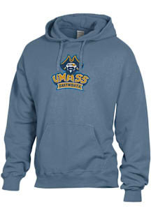 ComfortWash University of Massachusetts Dartmouth Mens Blue Garment Dyed Long Sleeve Hoodie