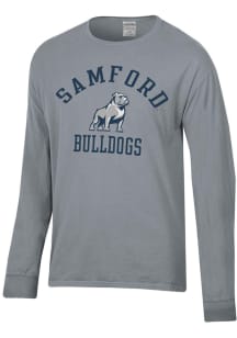ComfortWash Samford University Bulldogs Grey Garment Dyed Long Sleeve T Shirt