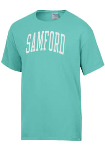 ComfortWash Samford University Bulldogs Teal Garment Dyed Short Sleeve T Shirt