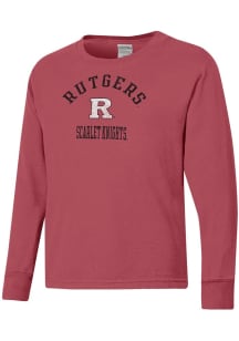 Youth Rutgers Scarlet Knights Crimson ComfortWash Garment Dyed Long Sleeve T-Shirt