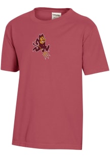 ComfortWash Arizona State Sun Devils Youth Crimson Garment Dyed Short Sleeve T-Shirt