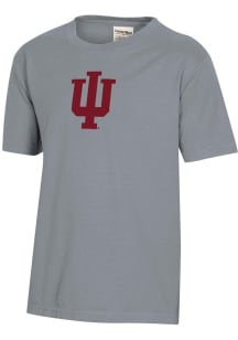 Youth Indiana Hoosiers Charcoal ComfortWash Garment Dyed Short Sleeve T-Shirt