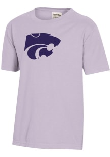 Youth K-State Wildcats Lavender ComfortWash Garment Dyed Short Sleeve T-Shirt