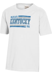 ComfortWash Kentucky Wildcats Youth White Garment Dyed Short Sleeve T-Shirt