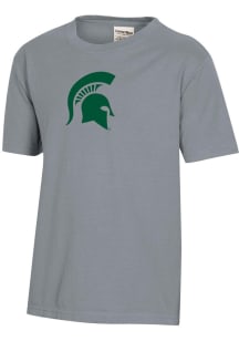 Youth Michigan State Spartans Charcoal ComfortWash Garment Dyed Short Sleeve T-Shirt