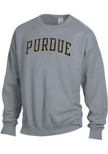 ComfortWash Purdue Boilermakers Mens Grey Garment Dyed Long Sleeve Crew Sweatshirt
