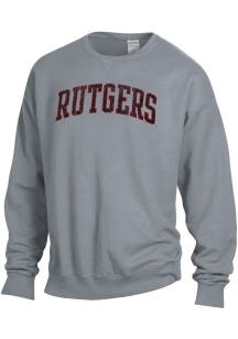 Mens Rutgers Scarlet Knights Charcoal ComfortWash Garment Dyed Crew Sweatshirt