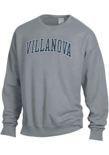 ComfortWash Villanova Wildcats Mens Charcoal Garment Dyed Long Sleeve Crew Sweatshirt