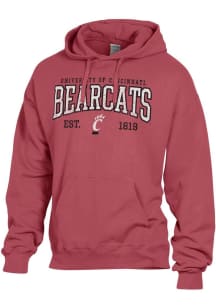 Mens Cincinnati Bearcats Crimson ComfortWash Garment Dyed Hooded Sweatshirt