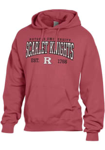 Mens Rutgers Scarlet Knights Crimson ComfortWash Garment Dyed Hooded Sweatshirt