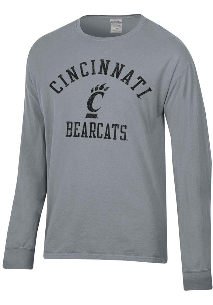 ComfortWash Cincinnati Bearcats Charcoal Garment Dyed Long Sleeve T Shirt