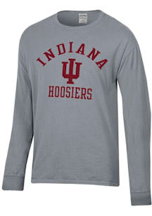 ComfortWash Indiana Hoosiers Charcoal Garment Dyed Long Sleeve T Shirt