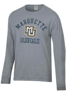 ComfortWash Marquette Golden Eagles Grey Garment Dyed Long Sleeve T Shirt