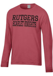 Mens Rutgers Scarlet Knights Crimson ComfortWash Garment Dyed Tee