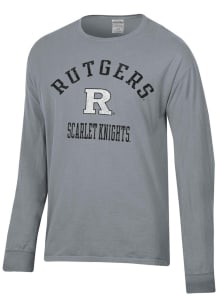 Mens Rutgers Scarlet Knights Charcoal ComfortWash Garment Dyed Tee