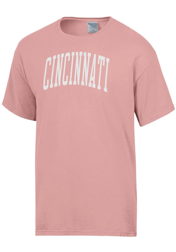 ComfortWash Cincinnati Bearcats Pink Garment Dyed Short Sleeve T Shirt