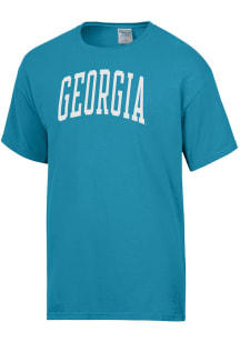 ComfortWash Georgia Bulldogs Teal Garment Dyed Short Sleeve T Shirt