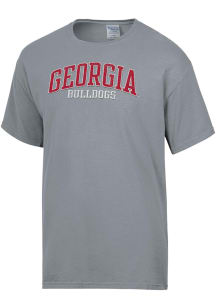ComfortWash Georgia Bulldogs Grey Garment Dyed Short Sleeve T Shirt