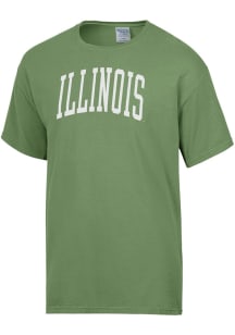 Illinois Fighting Illini Green ComfortWash Garment Dyed Short Sleeve T Shirt