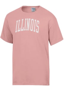 Illinois Fighting Illini Pink ComfortWash Garment Dyed Short Sleeve T Shirt