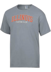 Illinois Fighting Illini Charcoal ComfortWash Garment Dyed Short Sleeve T Shirt