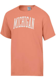 ComfortWash Michigan Wolverines Orange Garment Dyed Short Sleeve T Shirt